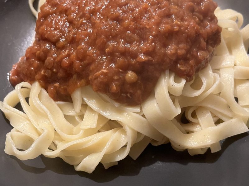 Cliquez pour zoomer ! Pâtes sauce lentilles à la bourguignonne Thermomix par elise2712