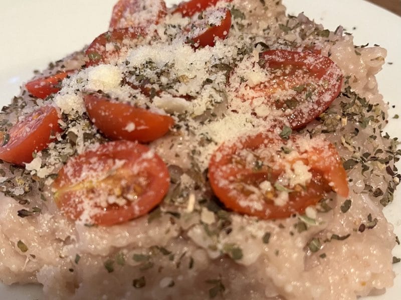 Cliquez pour zoomer ! Risotto tomates cerises basilic Thermomix par elise2712
