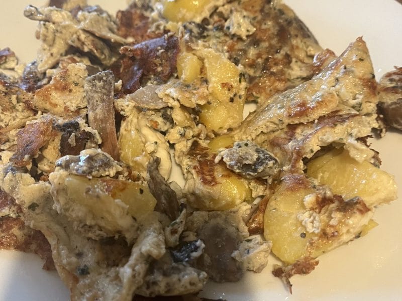 Cliquez pour zoomer ! Tortilla de champignons à l’ail Thermomix par elise2712