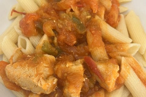 Cliquez pour zoomer ! Escalopes de poulet basquaise Thermomix par elise2712