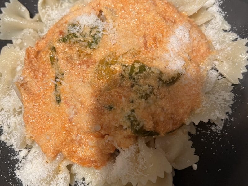 Cliquez pour zoomer ! Pâtes tomates cerises et ricotta Thermomix par elise2712