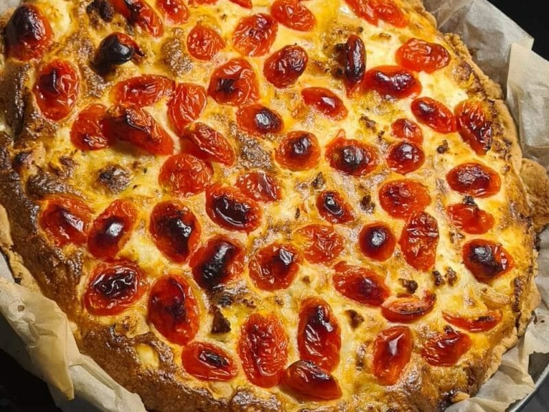 Cliquez pour zoomer ! Quiche poulet et tomates cerises Thermomix par juju11400