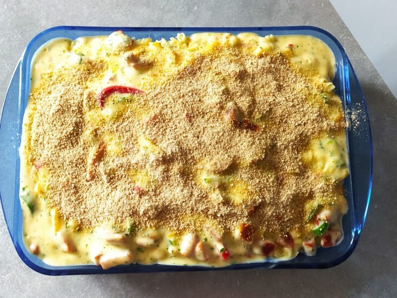 Cliquez pour zoomer ! Gratin de macaroni poivrons et chorizo Thermomix par juliemeurant