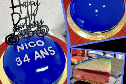 Cliquez pour zoomer ! Bavarois aux framboises au Thermomix