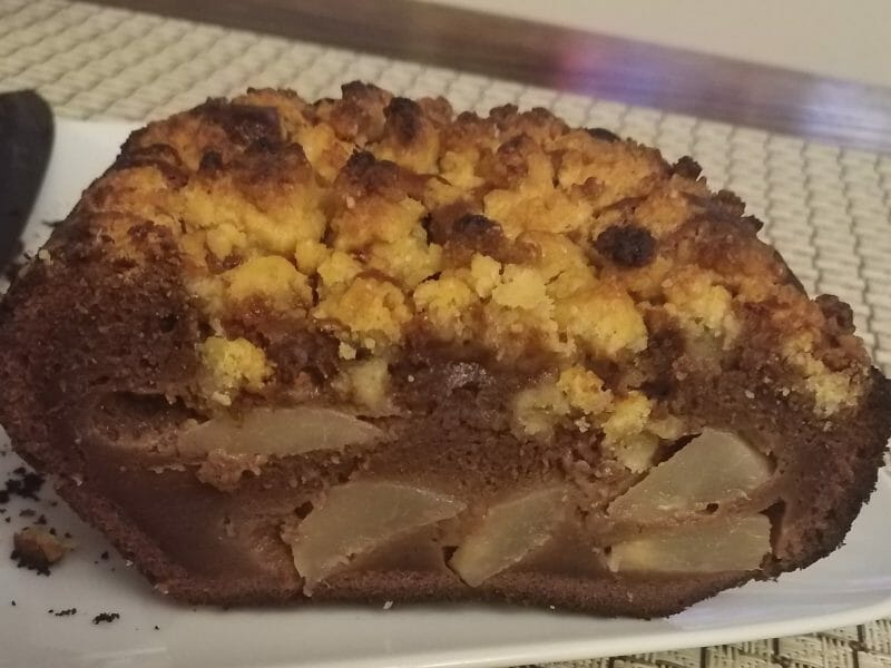 Cliquez pour zoomer ! Crumb cake poires et chocolat Thermomix par maryvonne_10