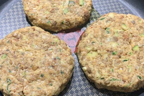 Cliquez pour zoomer ! Steaks lentilles, pois chiches, courgettes Thermomix par imane_131