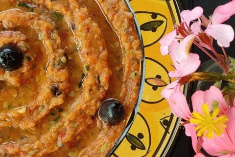 Cliquez pour zoomer ! Salade aubergine courgettes et tomates Thermomix par 🐱UnchatEnCuisine