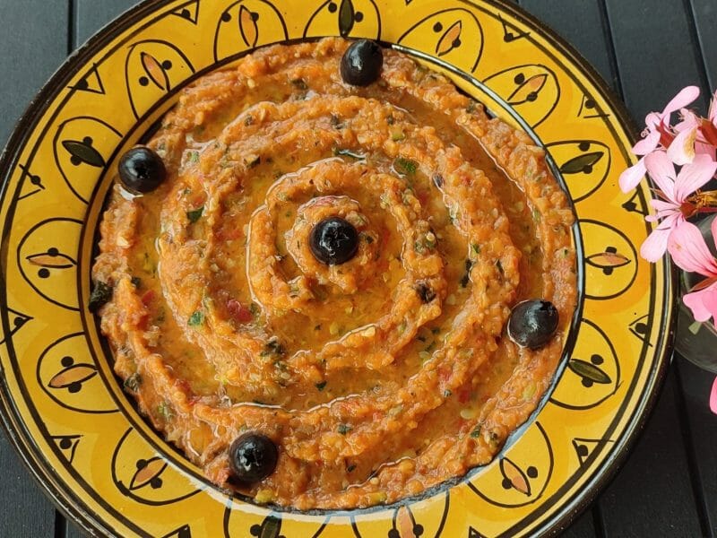 Cliquez pour zoomer ! Salade aubergine courgettes et tomates Thermomix par 🐱UnchatEnCuisine