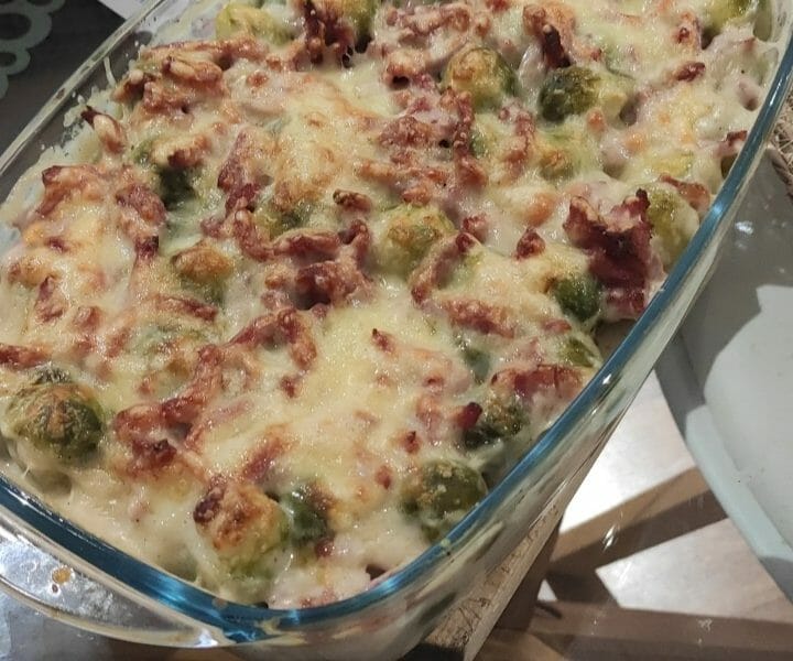 Cliquez pour zoomer ! Gratin de choux de Bruxelles au comté Thermomix par heloise_49