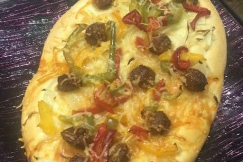 Cliquez pour zoomer ! Fougasse chèvre et lardons Thermomix par titi30340