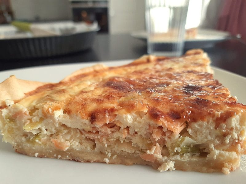 Cliquez pour zoomer ! Quiche poireaux et saumon Thermomix par BobbieRookmoot