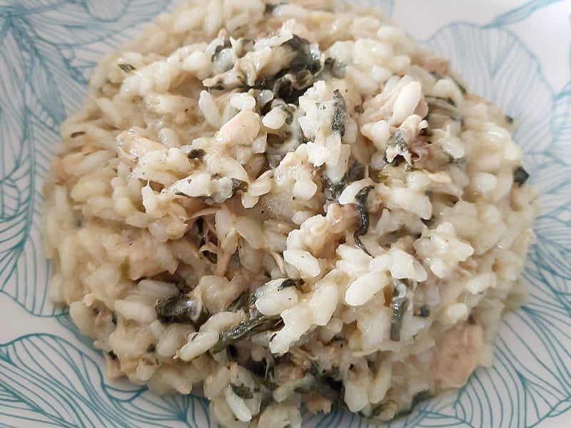 Cliquez pour zoomer ! Risotto au poulet, épinards et poireaux Thermomix par BobbieRookmoot