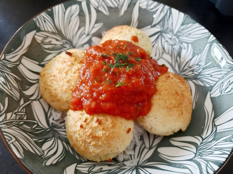 Cliquez pour zoomer ! Boulettes de ricotta sauce tomate Thermomix par BobbieRookmoot