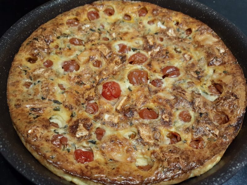 Cliquez pour zoomer ! Clafoutis tomates cerises et fromage de chèvre Thermomix par BobbieRookmoot