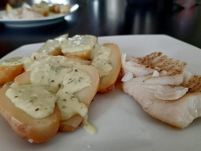 Cliquez pour zoomer ! Filet de cabillaud et sa sauce persillée Thermomix par BobbieRookmoot