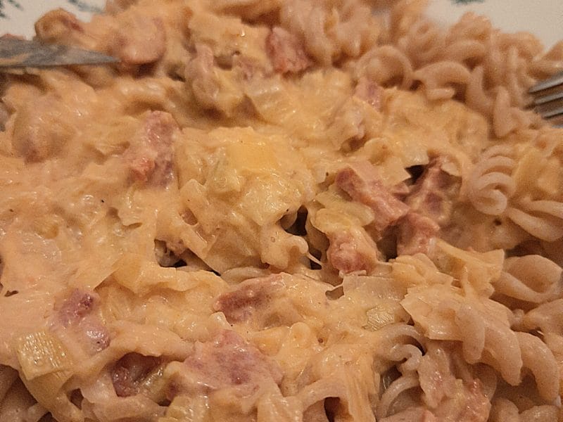 Cliquez pour zoomer ! Tagliatelles à la crème de poireaux Thermomix par BobbieRookmoot