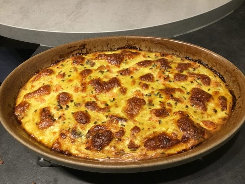 Cliquez pour zoomer ! Flan poireaux, saumon fumé et mozzarella Thermomix par 66c8