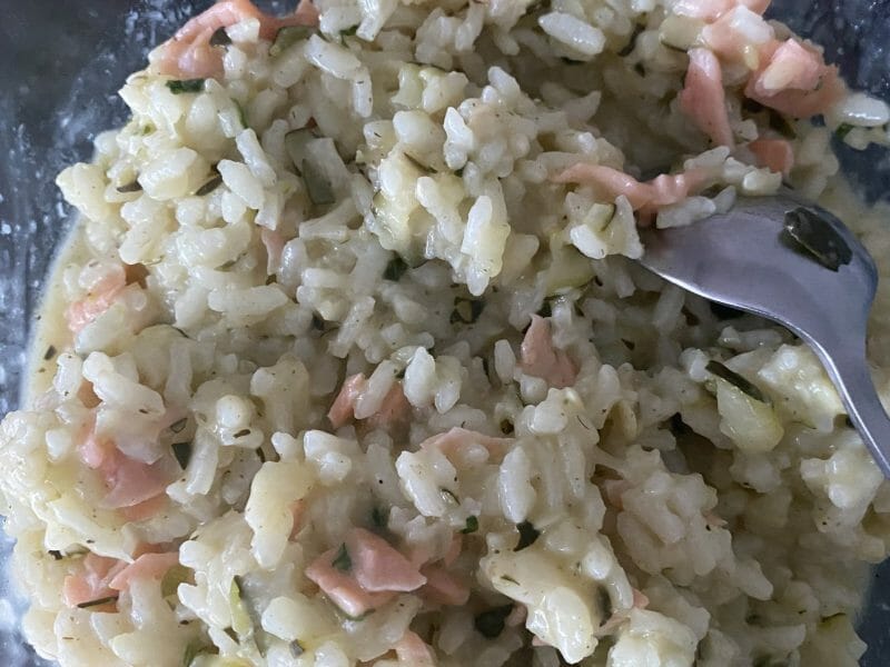 Cliquez pour zoomer ! Risotto courgettes saumon Thermomix par chouch3110