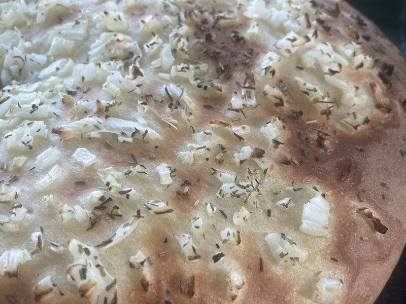 Cliquez pour zoomer ! Focaccia aux oignons Thermomix par Clotilde.Jah