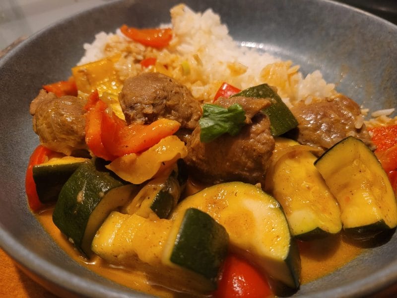 Cliquez pour zoomer ! Dinde massalé coco Thermomix par Kimiyue