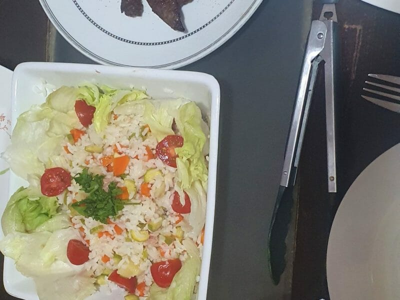 Cliquez pour zoomer ! Salade de riz au thon et aux légumes croquants Thermomix par hind_66