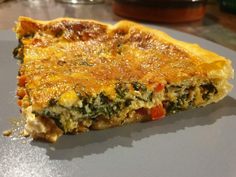 Cliquez pour zoomer ! Quiche aux épinards et au poivron rouge Thermomix par youpoupoune