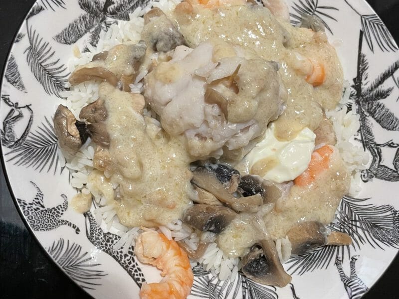 Cliquez pour zoomer ! Filets de sole aux crevettes et champignons Thermomix par maleo