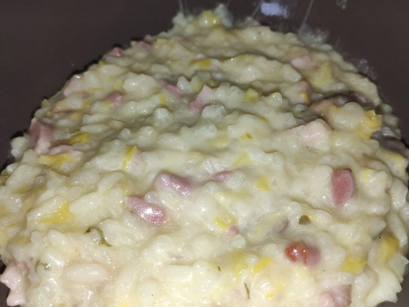 Cliquez pour zoomer ! Risotto poireaux et lardons Thermomix par julie74600