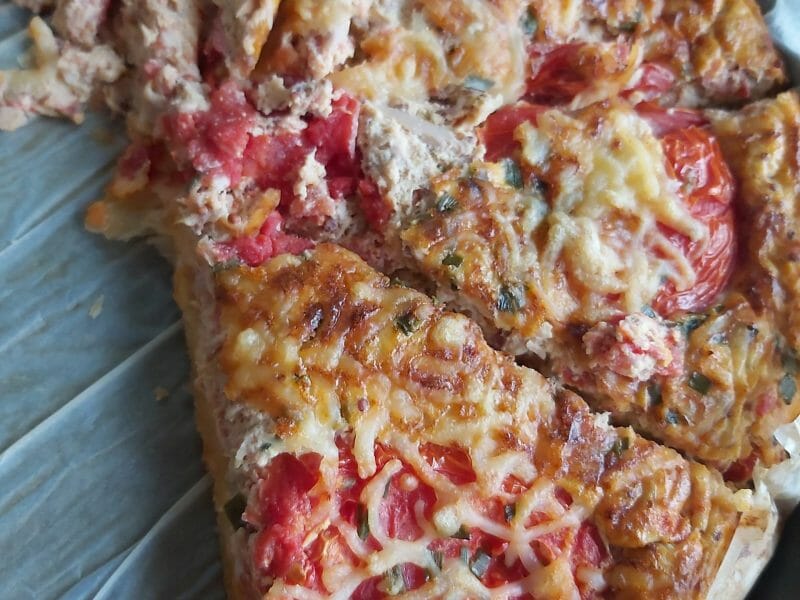 Cliquez pour zoomer ! Tarte au thon, tomate et moutarde Thermomix par Angelina52