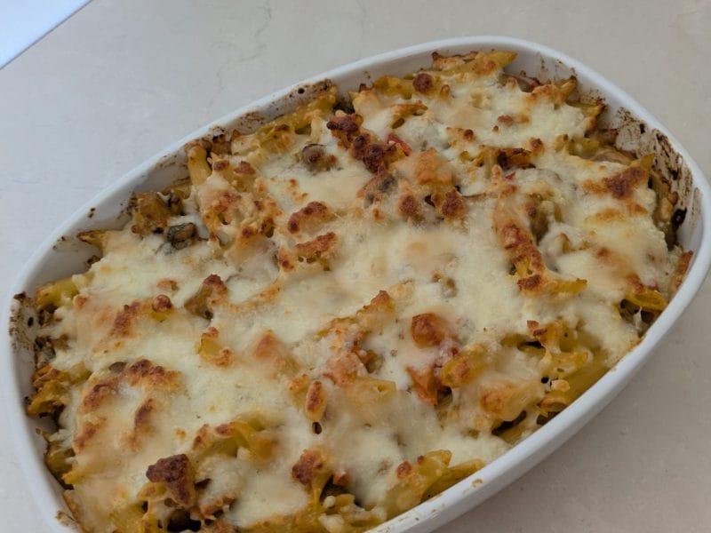 Cliquez pour zoomer ! Gratin de pâtes aux aubergines et tomates cerises Thermomix par aurore_503