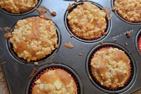 Cliquez pour zoomer ! Muffins aux pommes façon crumble Thermomix par Myriamflo