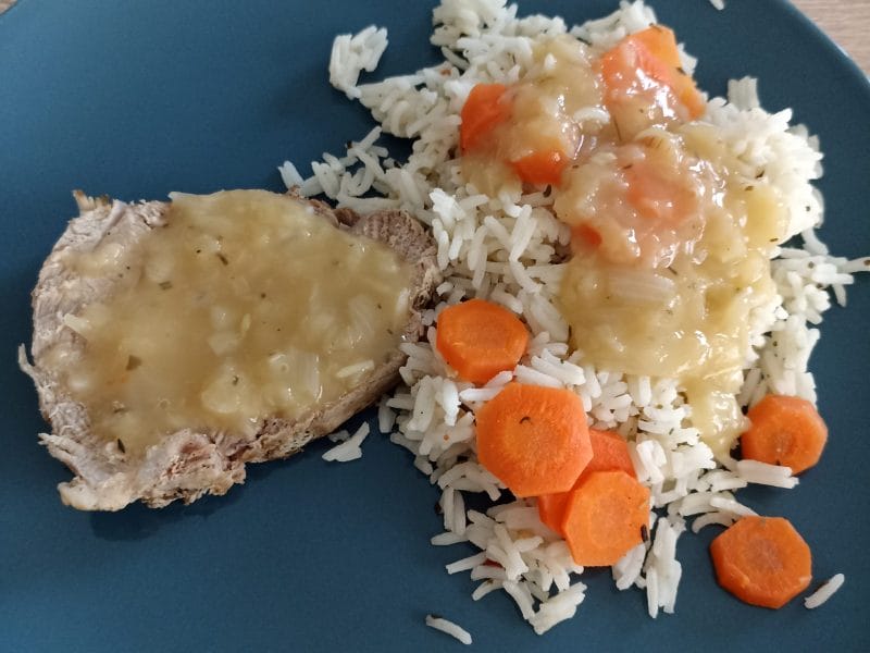 Cliquez pour zoomer ! Roti de porc sauce échalote Thermomix par alison_133