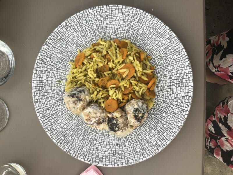 Cliquez pour zoomer ! Boulettes de poireau et boeuf citronné Thermomix par Delphilou