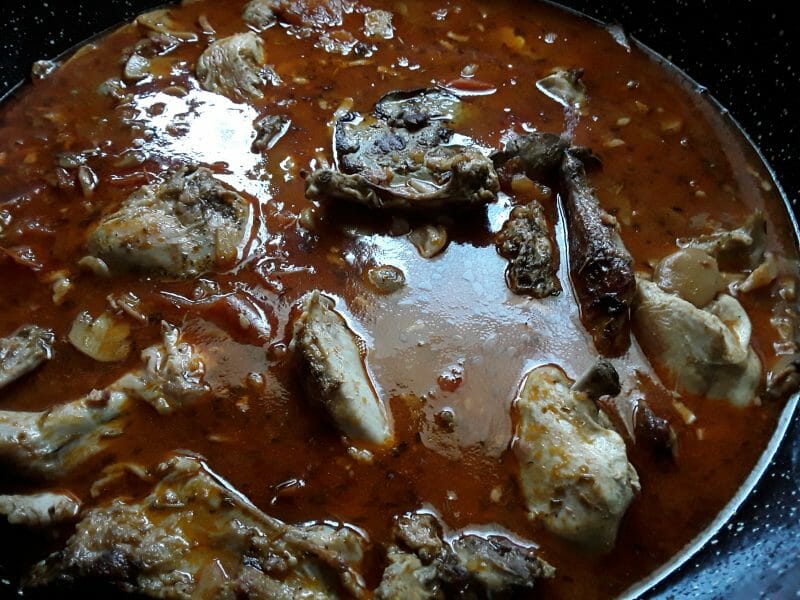 Lapin sauce chasseur au Thermomix Cookomix