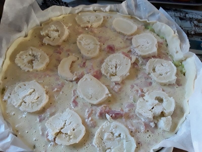 Cliquez pour zoomer ! Tarte courgette, jambon & chèvre Thermomix par Fanfa