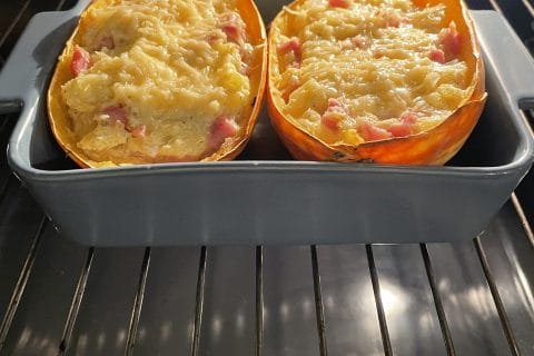 Cliquez pour zoomer ! Courge spaghetti à la crème et aux lardons Thermomix par Julie.T