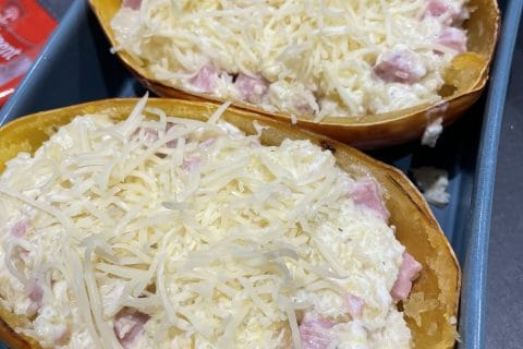 Cliquez pour zoomer ! Courge spaghetti à la crème et aux lardons Thermomix par Julie.T