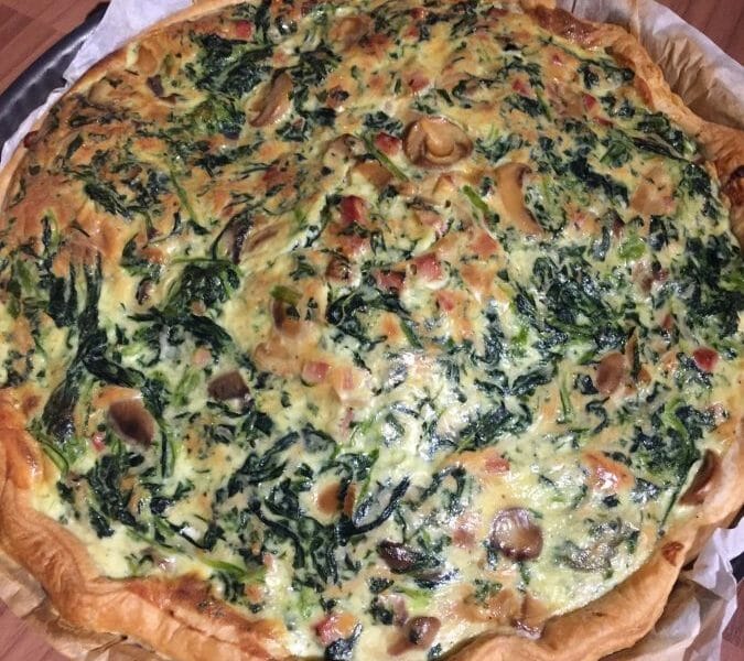 Cliquez pour zoomer ! Tarte champignons et lardons Thermomix par Julie.T