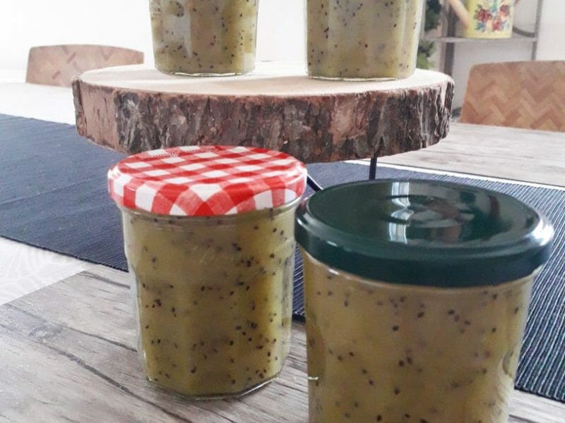 Cliquez pour zoomer ! Confiture de kiwis aux pommes Thermomix par Anneflolo