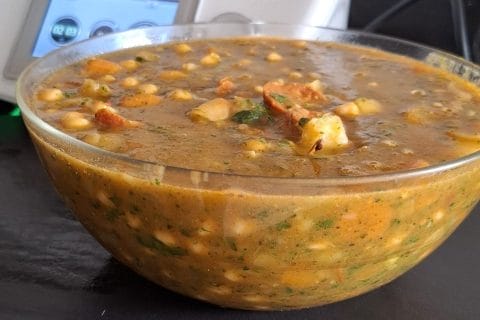 Cliquez pour zoomer ! Ragoût de pois chiches au chorizo et épinards Thermomix par Rose40