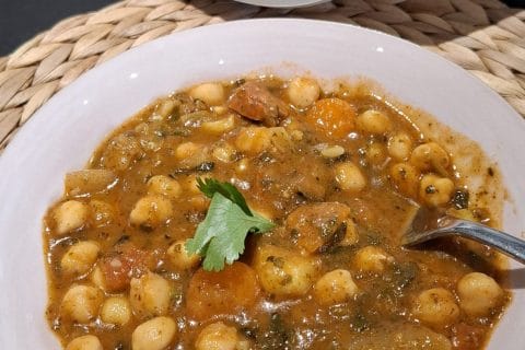 Cliquez pour zoomer ! Ragoût de pois chiches au chorizo et épinards Thermomix par Rose40