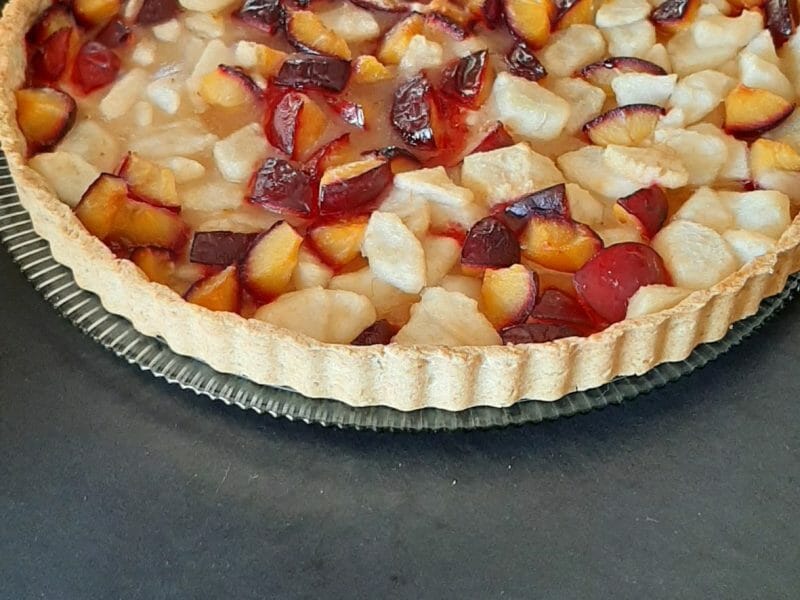 Cliquez pour zoomer ! Tarte aux prunes et poires Thermomix par Rose40