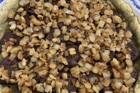 Cliquez pour zoomer ! Tarte au boudin noir et aux pommes Thermomix par line