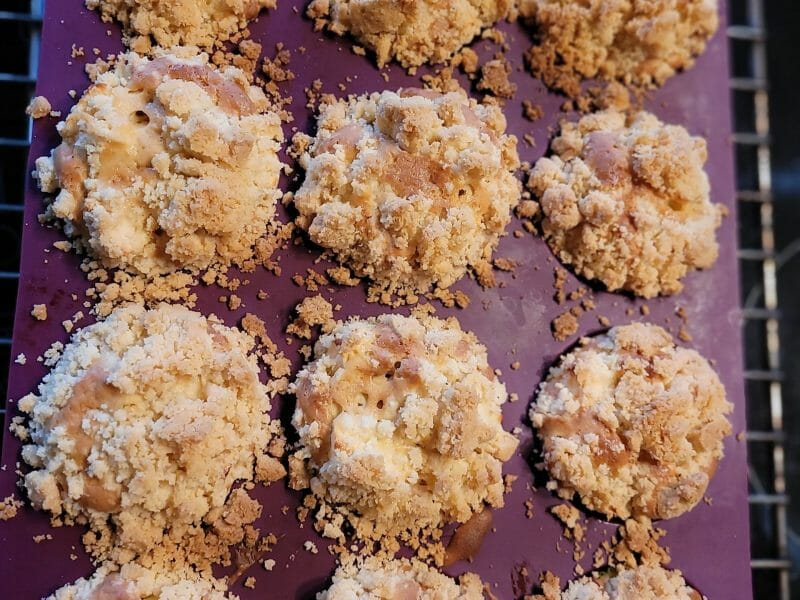 Cliquez pour zoomer ! Muffins aux pommes façon crumble Thermomix par sbinelou
