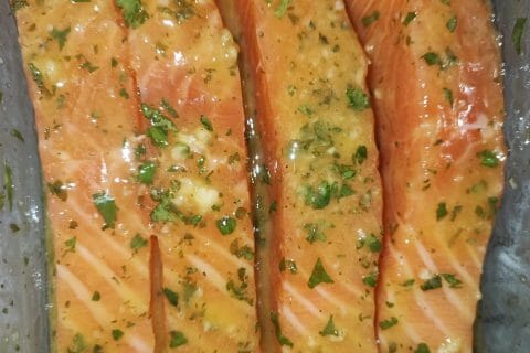 Cliquez pour zoomer ! Saumon au citron et à l’ail Thermomix par lauralylou