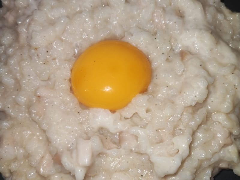 Cliquez pour zoomer ! Risotto façon carbonara Thermomix par lauralylou