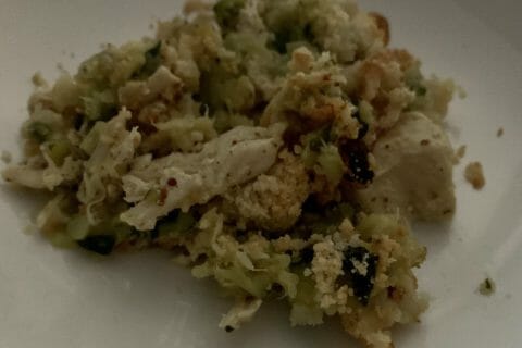 Cliquez pour zoomer ! Crumble poulet, courgettes et parmesan Thermomix par cocolard
