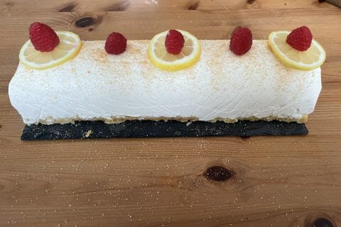 Cliquez pour zoomer ! Bûche citron et framboises Thermomix par lilizok