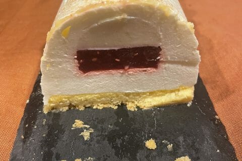 Cliquez pour zoomer ! Bûche citron et framboises Thermomix par lilizok