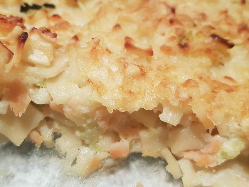 Cliquez pour zoomer ! Gratin de crozets aux courgettes et saumon fumé Thermomix par Lamalou